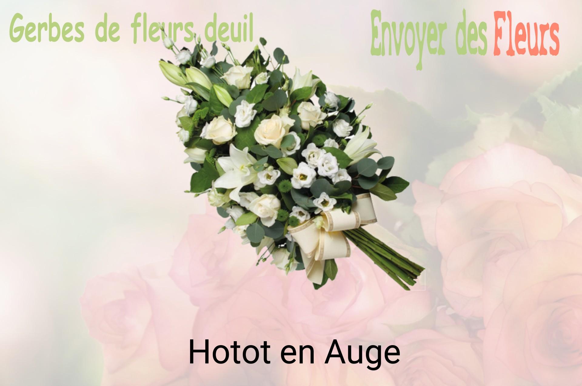 Gerbe de fleurs de deuil livrée à Hotot-en-Auge